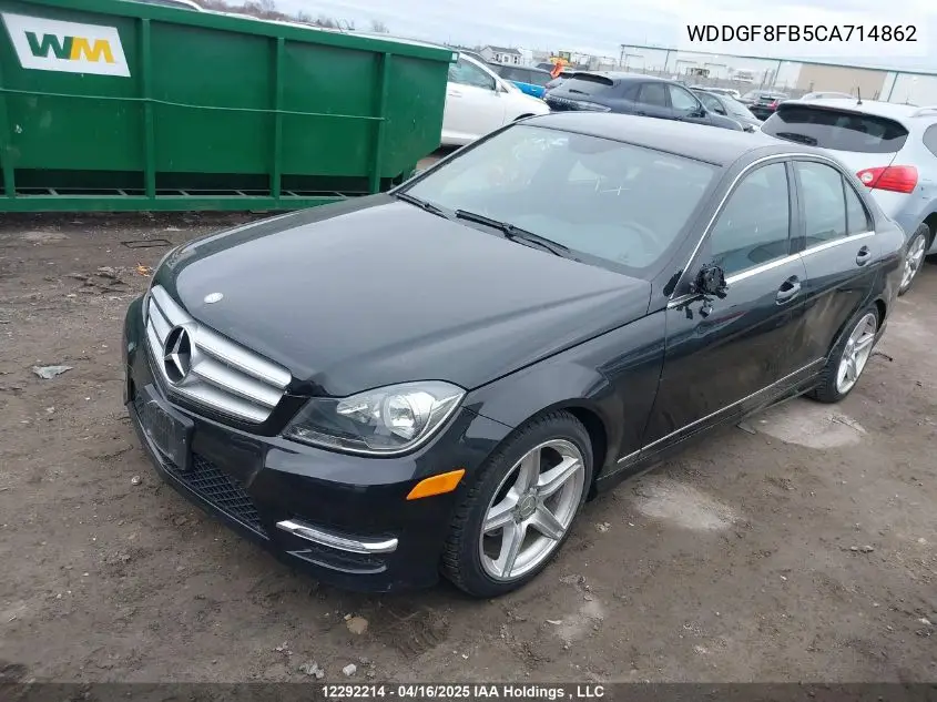 2012 Mercedes-Benz C 250 4Matic VIN: WDDGF8FB5CA714862 Lot: 12292214