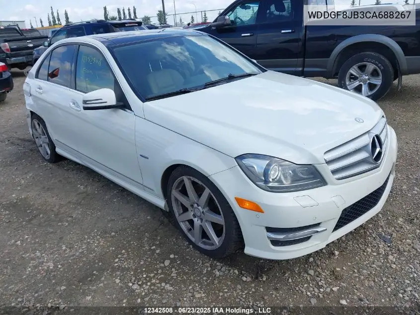 2012 Mercedes-Benz C 350 4Matic VIN: WDDGF8JB3CA688267 Lot: 12342508