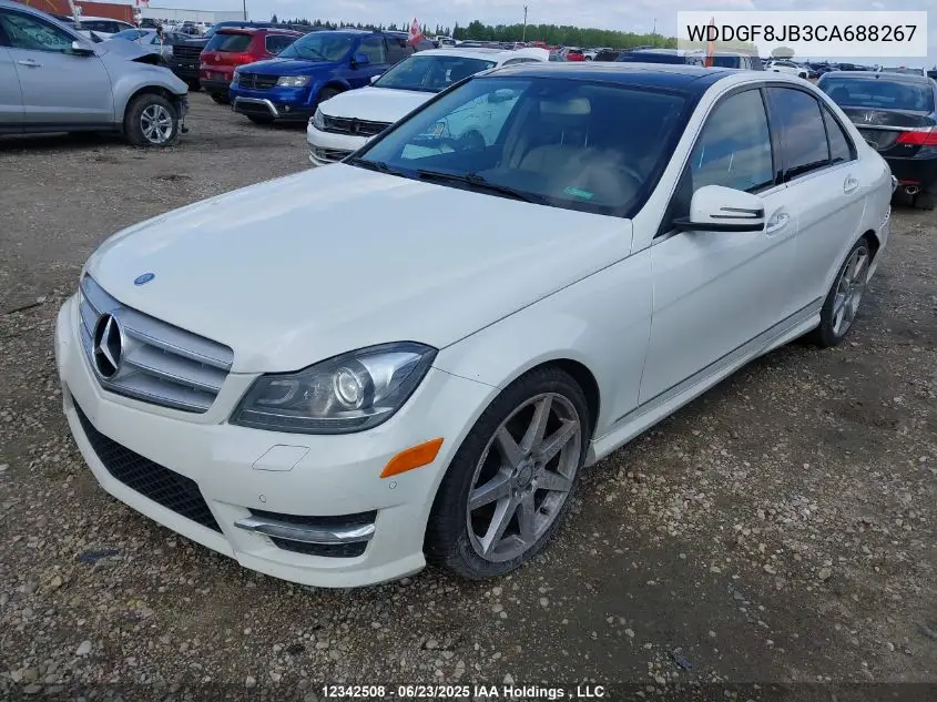 2012 Mercedes-Benz C 350 4Matic VIN: WDDGF8JB3CA688267 Lot: 12342508