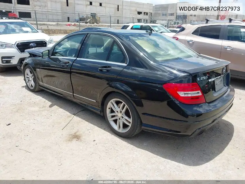 2012 Mercedes-Benz C 250 Luxury/Sport VIN: WDDGF4HB7CR237973 Lot: 42590795