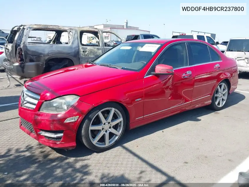 2012 Mercedes-Benz C 250 Luxury/Sport VIN: WDDGF4HB9CR237800 Lot: 42605038
