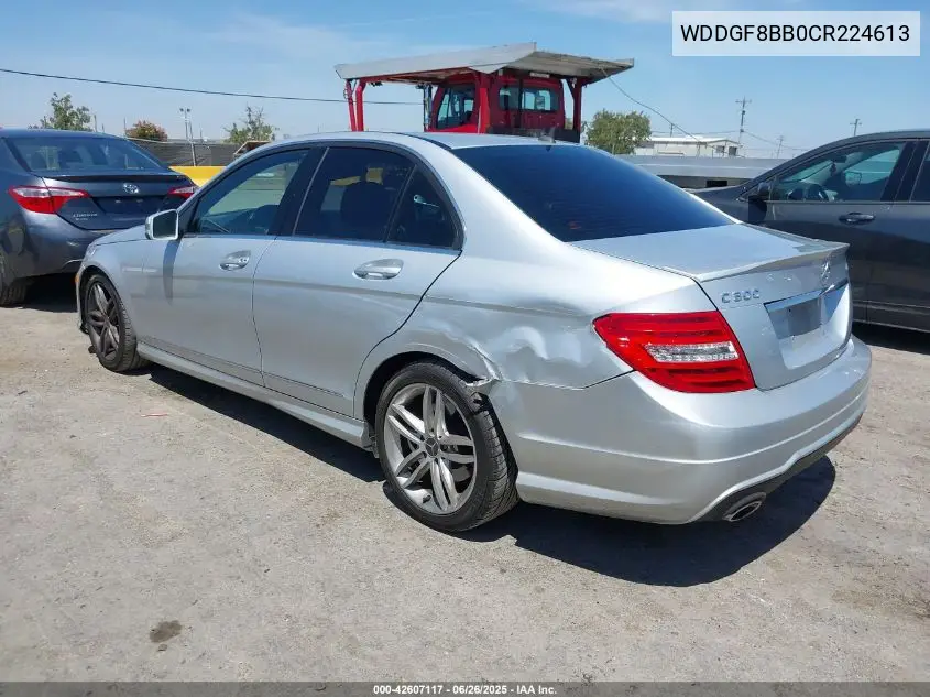 2012 Mercedes-Benz C 300 Luxury 4Matic/Sport 4Matic VIN: WDDGF8BB0CR224613 Lot: 42607117