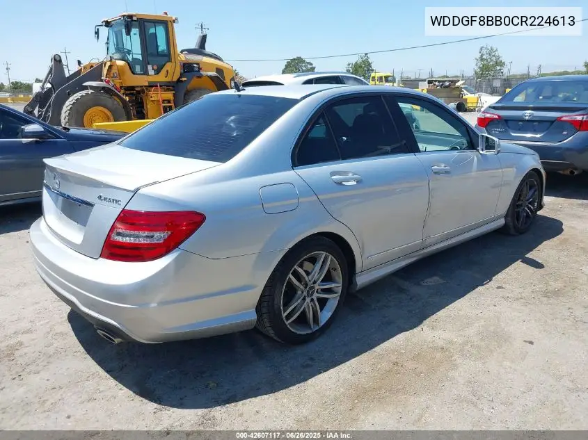 2012 Mercedes-Benz C 300 Luxury 4Matic/Sport 4Matic VIN: WDDGF8BB0CR224613 Lot: 42607117