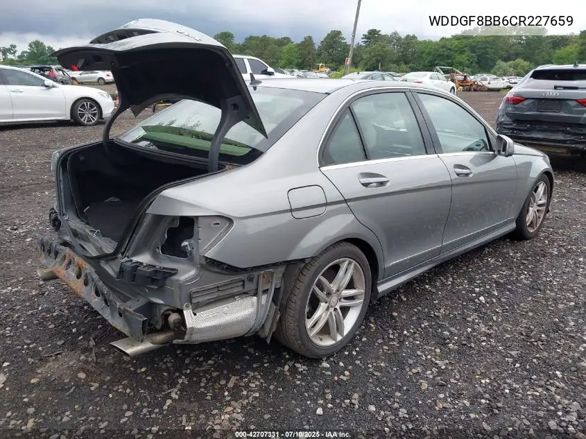 2012 Mercedes-Benz C 300 Luxury 4Matic/Sport 4Matic VIN: WDDGF8BB6CR227659 Lot: 42707331
