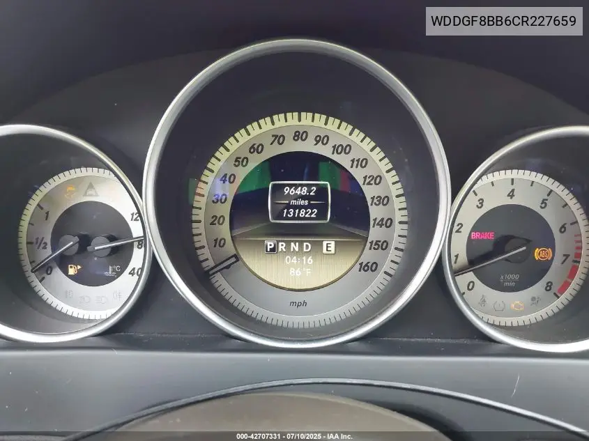 2012 Mercedes-Benz C 300 Luxury 4Matic/Sport 4Matic VIN: WDDGF8BB6CR227659 Lot: 42707331
