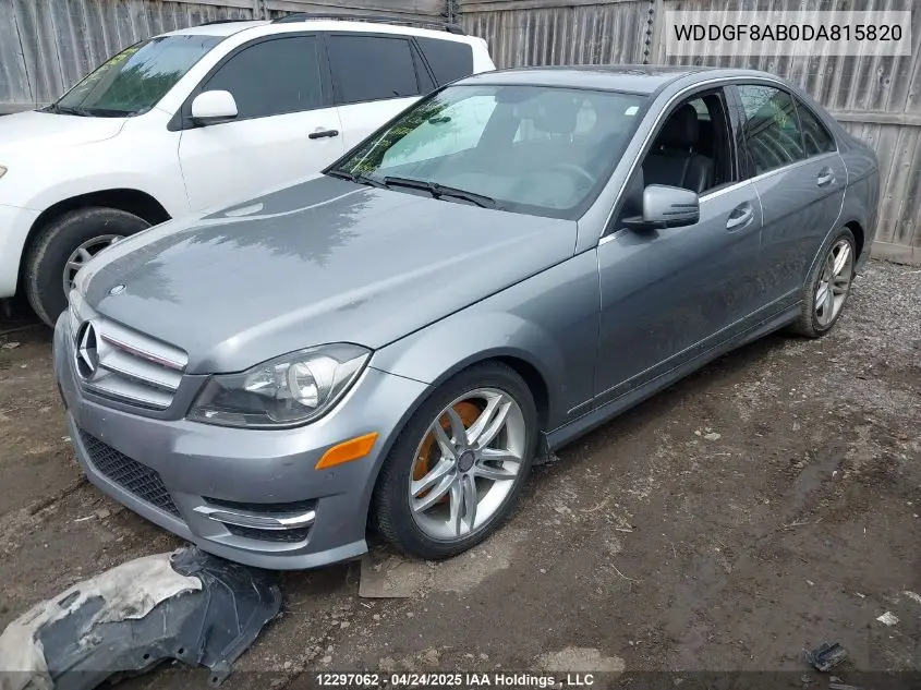 2013 Mercedes-Benz C 300 4Matic VIN: WDDGF8AB0DA815820 Lot: 12297062