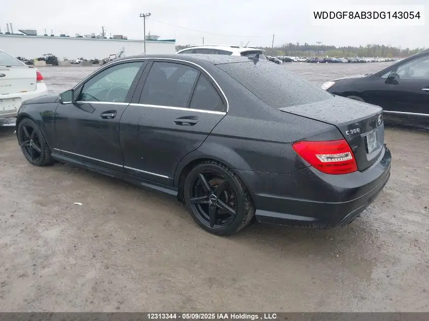 2013 Mercedes-Benz C 300 4Matic VIN: WDDGF8AB3DG143054 Lot: 12313344
