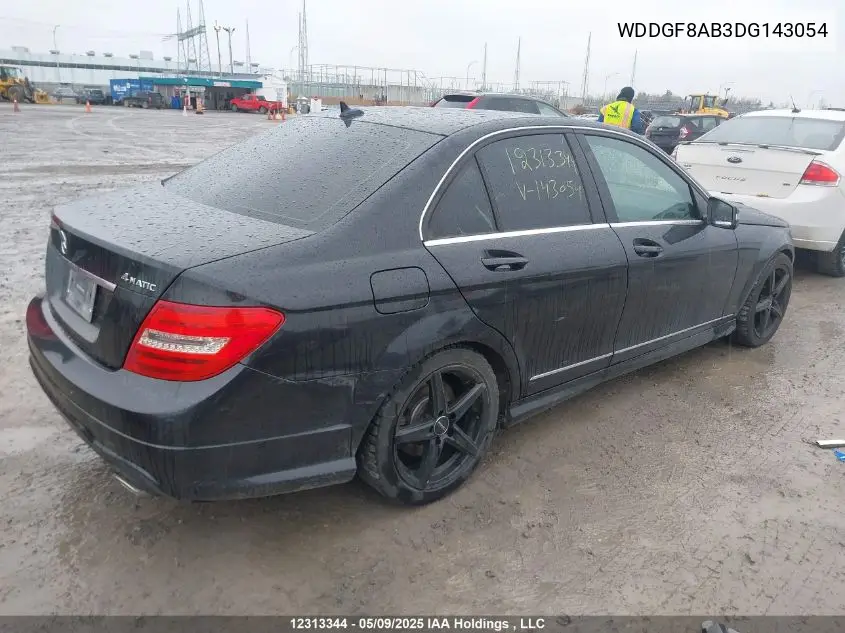 2013 Mercedes-Benz C 300 4Matic VIN: WDDGF8AB3DG143054 Lot: 12313344