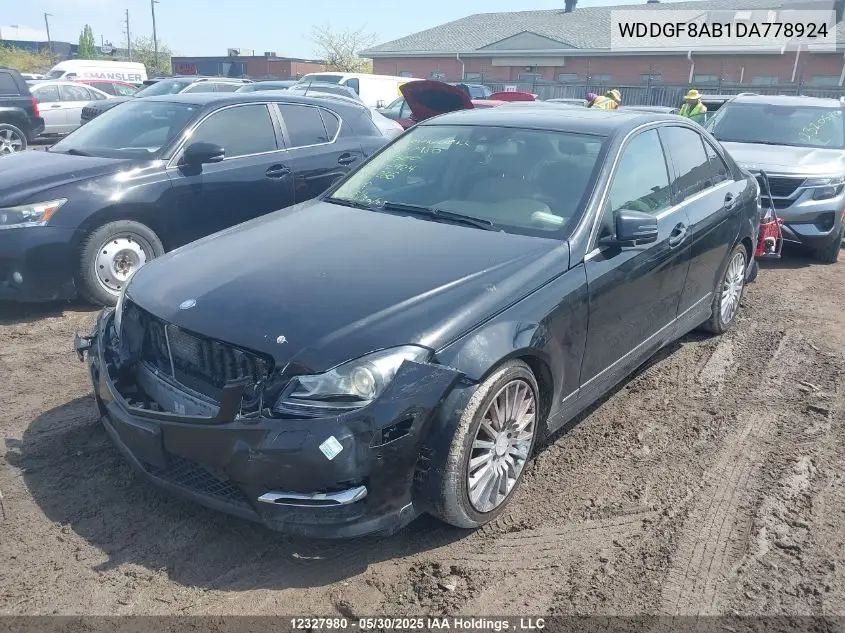 2013 Mercedes-Benz C 300 4Matic VIN: WDDGF8AB1DA778924 Lot: 12327980