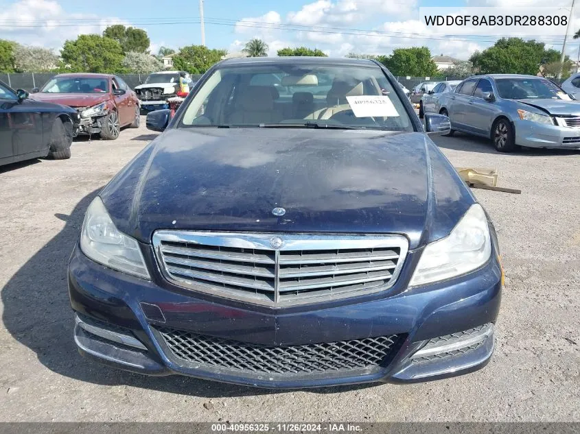 2013 Mercedes-Benz C 300 Luxury 4Matic/Sport 4Matic VIN: WDDGF8AB3DR288308 Lot: 40956325