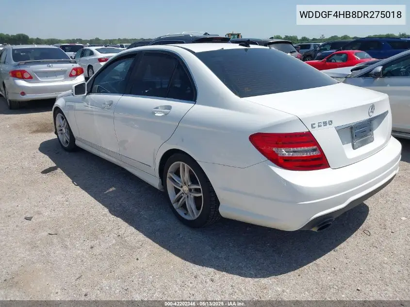 2013 Mercedes-Benz C 250 Luxury/Sport VIN: WDDGF4HB8DR275018 Lot: 42202346