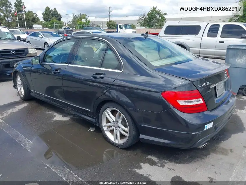 2013 Mercedes-Benz C 250 Luxury/Sport VIN: WDDGF4HBXDA862917 Lot: 42245577