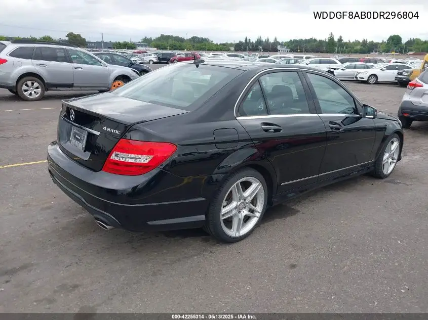 2013 Mercedes-Benz C 300 Luxury 4Matic/Sport 4Matic VIN: WDDGF8AB0DR296804 Lot: 42255314