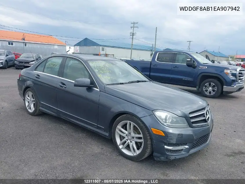 2014 Mercedes-Benz C 300 4Matic VIN: WDDGF8AB1EA907942 Lot: 12311507