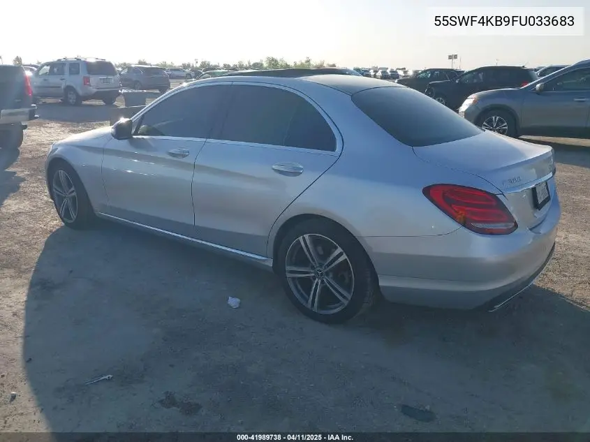 2015 Mercedes-Benz C 300 4Matic/Luxury 4Matic/Sport 4Matic VIN: 55SWF4KB9FU033683 Lot: 41989738