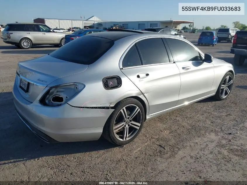 2015 Mercedes-Benz C 300 4Matic/Luxury 4Matic/Sport 4Matic VIN: 55SWF4KB9FU033683 Lot: 41989738