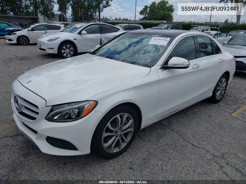 2015 Mercedes-Benz C 300 Luxury/Sport VIN: 55SWF4JB3FU092441 Lot: 42256534