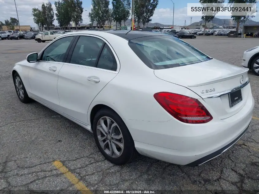2015 Mercedes-Benz C 300 Luxury/Sport VIN: 55SWF4JB3FU092441 Lot: 42256534