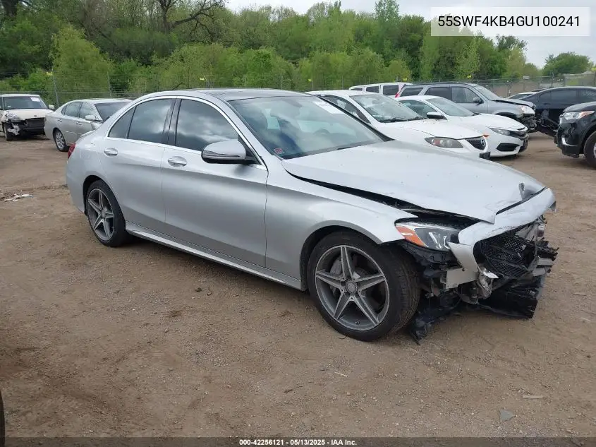 2016 Mercedes-Benz C 300 4Matic/Luxury 4Matic/Sport 4Matic VIN: 55SWF4KB4GU100241 Lot: 42256121