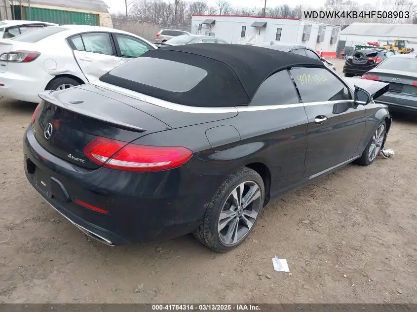2017 Mercedes-Benz C 300 4Matic VIN: WDDWK4KB4HF508903 Lot: 41784314