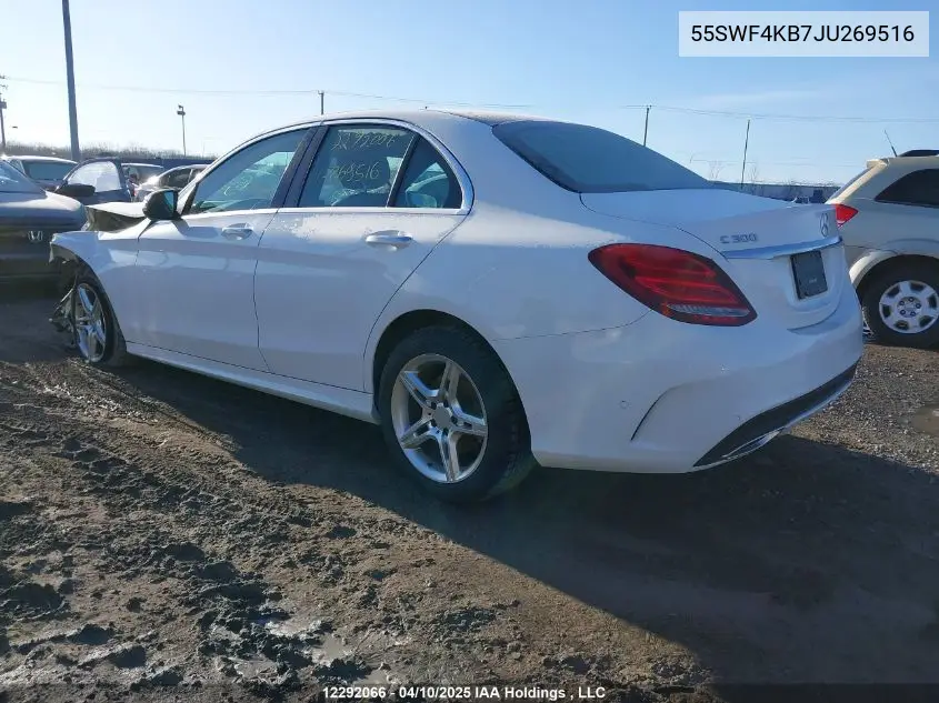 2018 Mercedes-Benz C 300 4Matic VIN: 55SWF4KB7JU269516 Lot: 12292066