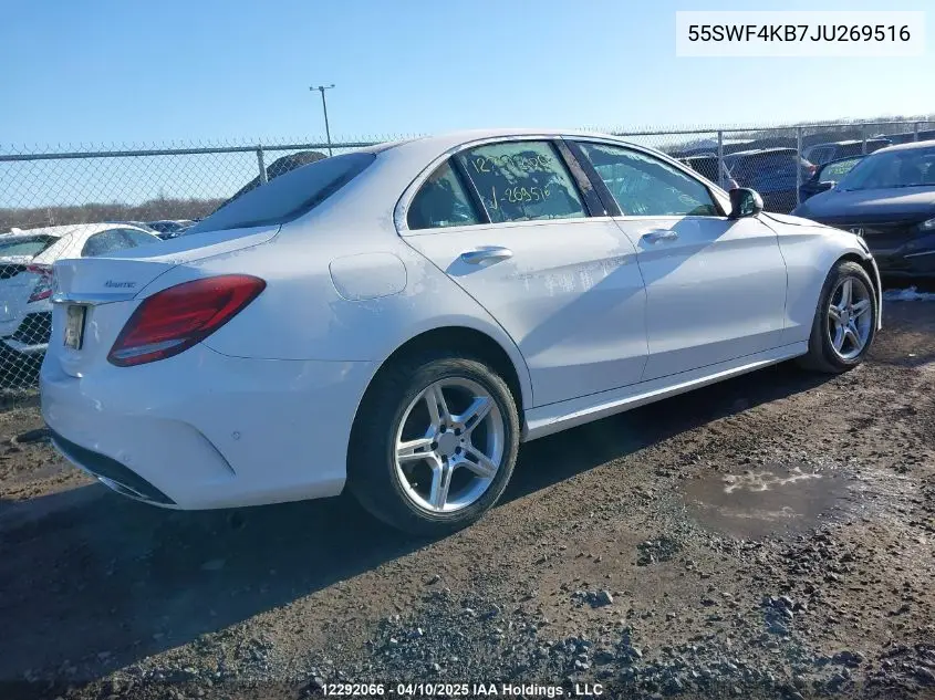 2018 Mercedes-Benz C 300 4Matic VIN: 55SWF4KB7JU269516 Lot: 12292066