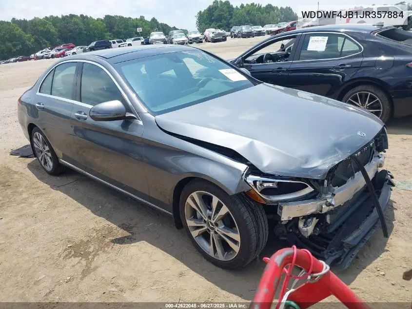 2018 Mercedes-Benz C 300 VIN: WDDWF4JB1JR357884 Lot: 42622048
