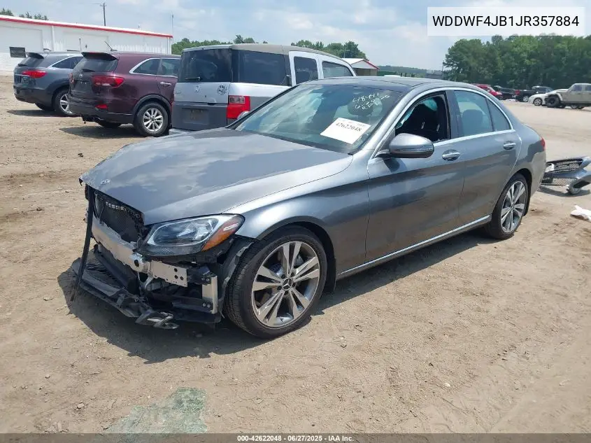2018 Mercedes-Benz C 300 VIN: WDDWF4JB1JR357884 Lot: 42622048
