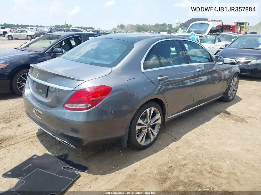 2018 Mercedes-Benz C 300 VIN: WDDWF4JB1JR357884 Lot: 42622048