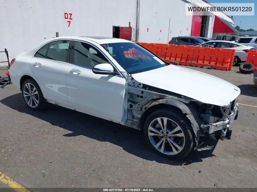 2019 Mercedes-Benz C 300 4Matic VIN: WDDWF8EB0KR501220 Lot: 42737392