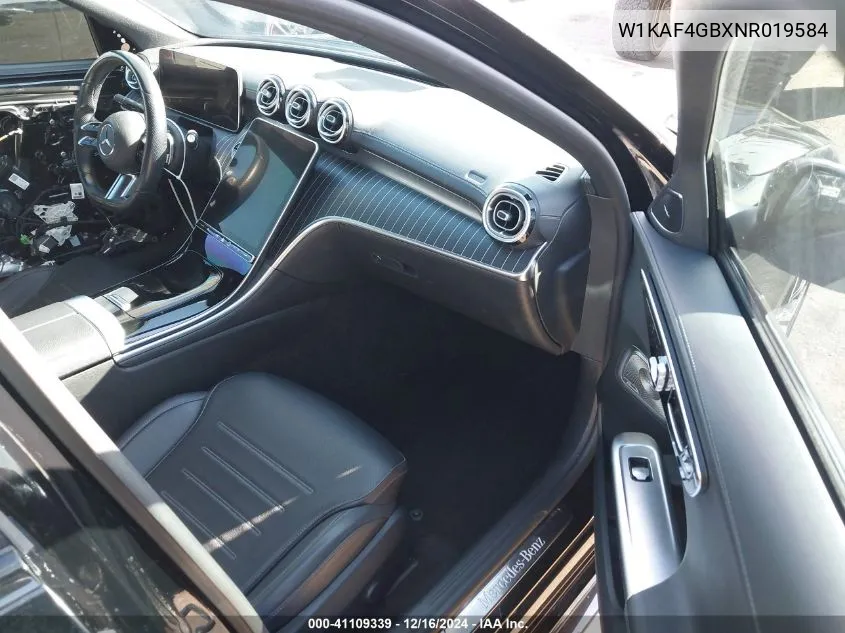 2022 Mercedes-Benz C 300 Sedan VIN: W1KAF4GBXNR019584 Lot: 41109339