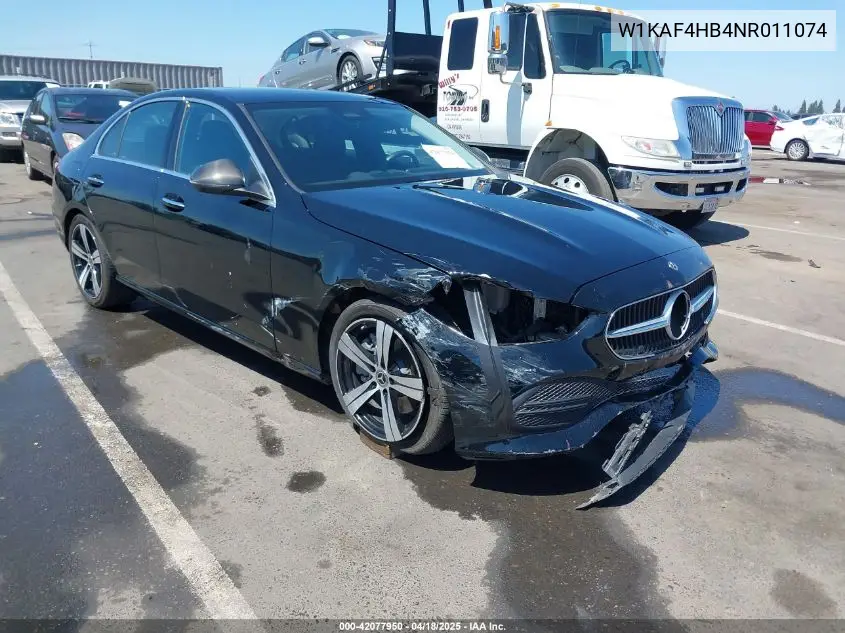 2022 Mercedes-Benz C 300 4Matic VIN: W1KAF4HB4NR011074 Lot: 42077950