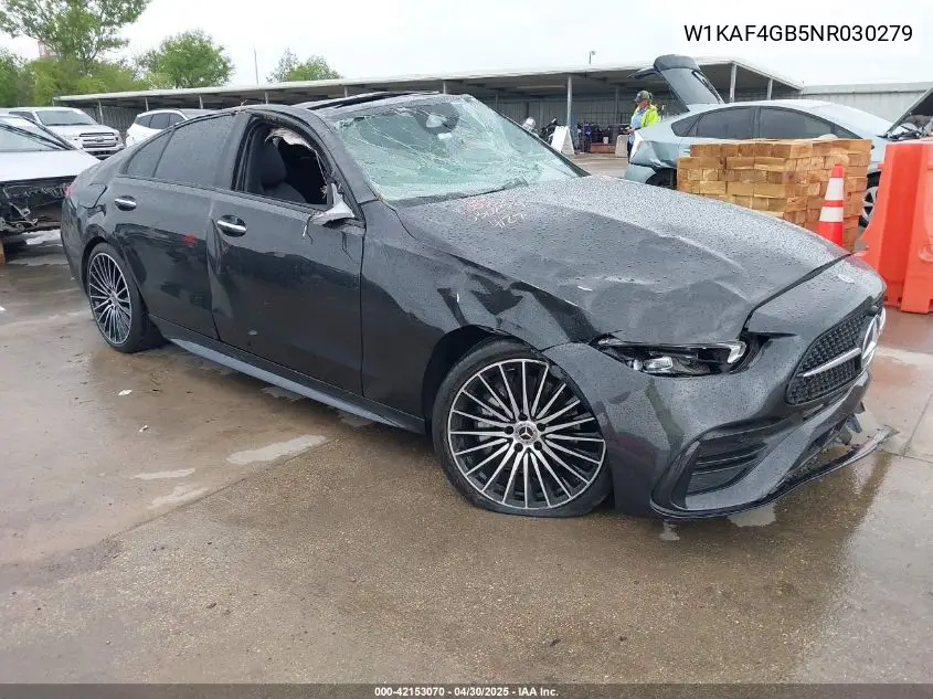 2022 Mercedes-Benz C 300 Sedan VIN: W1KAF4GB5NR030279 Lot: 42153070