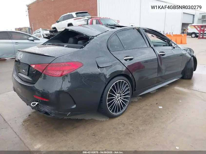 2022 Mercedes-Benz C 300 Sedan VIN: W1KAF4GB5NR030279 Lot: 42153070