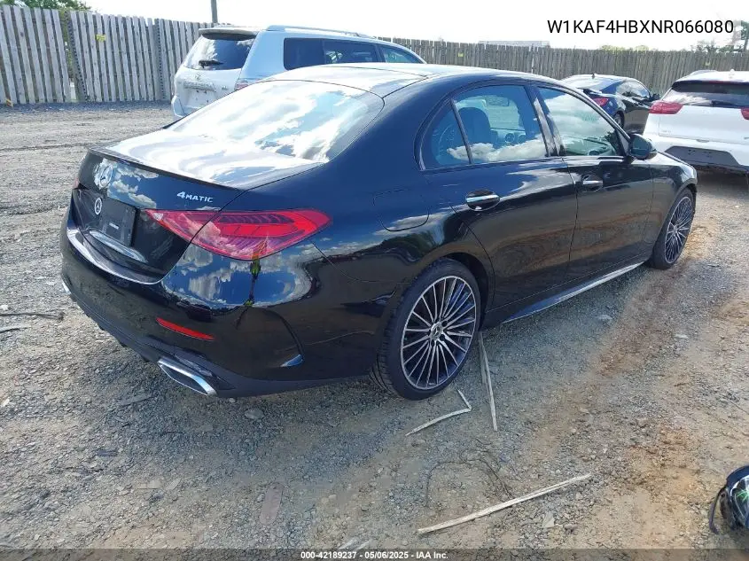 2022 Mercedes-Benz C 300 4Matic VIN: W1KAF4HBXNR066080 Lot: 42189237