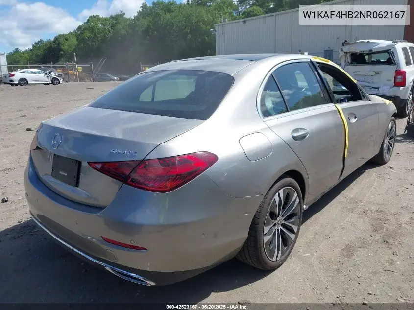 2022 Mercedes-Benz C 300 4Matic VIN: W1KAF4HB2NR062167 Lot: 42523167
