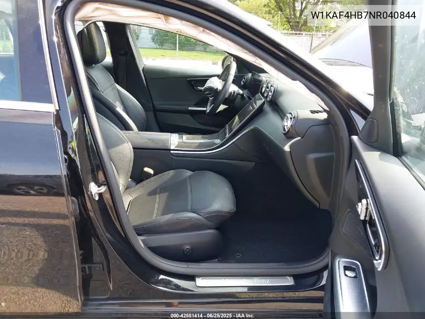 2022 Mercedes-Benz C 300 4Matic VIN: W1KAF4HB7NR040844 Lot: 42581414