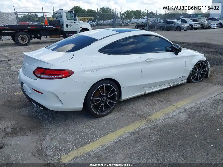 2022 Mercedes-Benz C 300 Coupe VIN: W1KWJ8DB6NG115482 Lot: 42582218