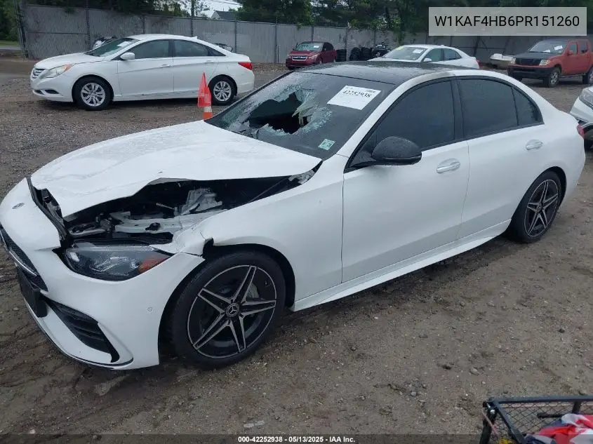 2023 Mercedes-Benz C 300 4Matic VIN: W1KAF4HB6PR151260 Lot: 42252938