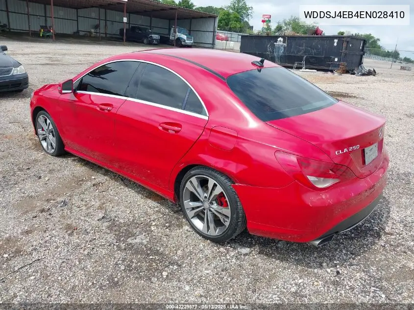 2014 Mercedes-Benz Cla 250 VIN: WDDSJ4EB4EN028410 Lot: 42229577