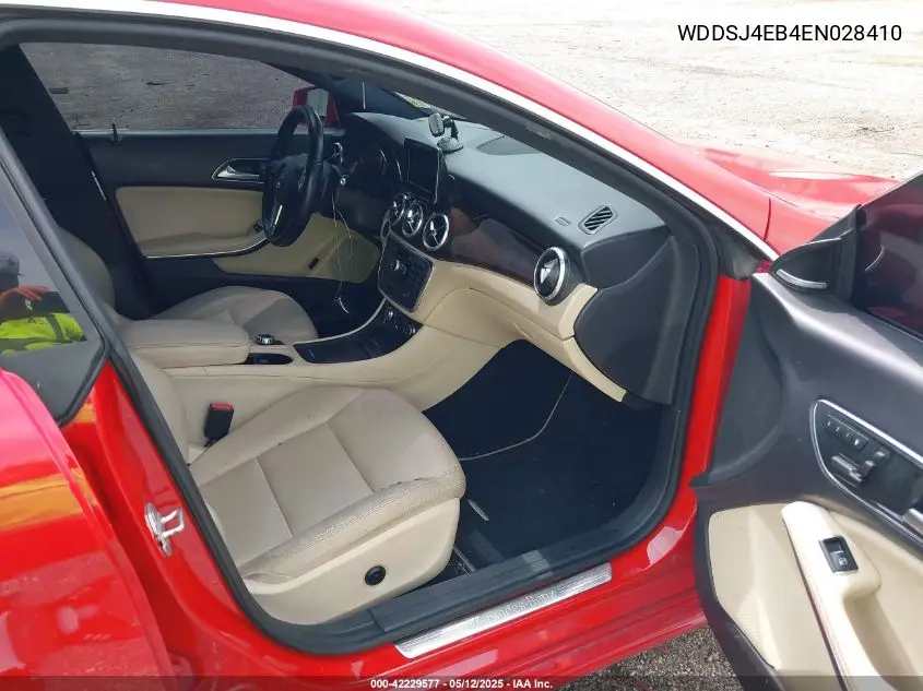2014 Mercedes-Benz Cla 250 VIN: WDDSJ4EB4EN028410 Lot: 42229577