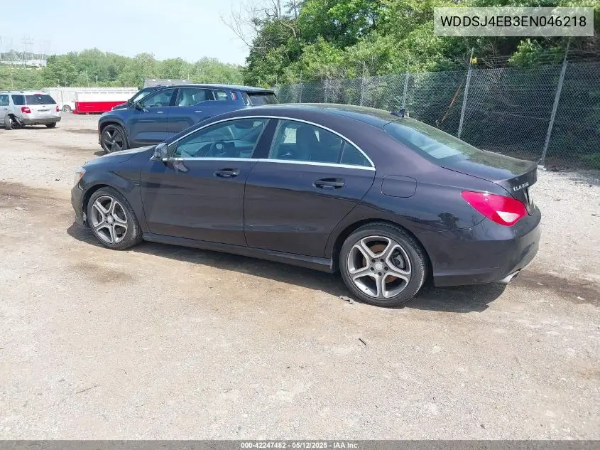 2014 Mercedes-Benz Cla 250 VIN: WDDSJ4EB3EN046218 Lot: 42247482
