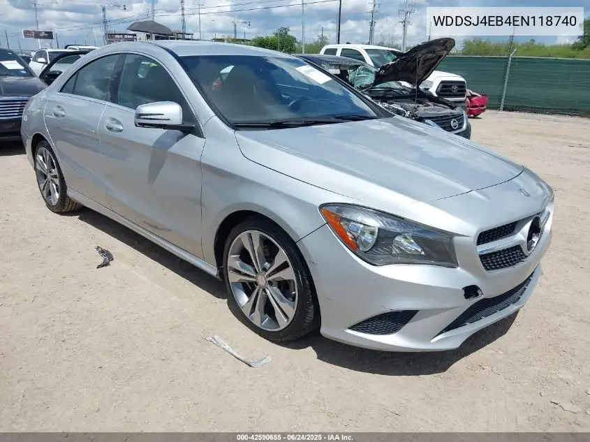 2014 Mercedes-Benz Cla 250 VIN: WDDSJ4EB4EN118740 Lot: 42590655