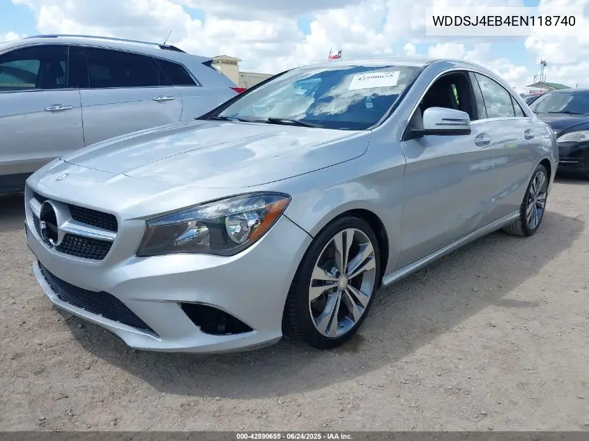 2014 Mercedes-Benz Cla 250 VIN: WDDSJ4EB4EN118740 Lot: 42590655