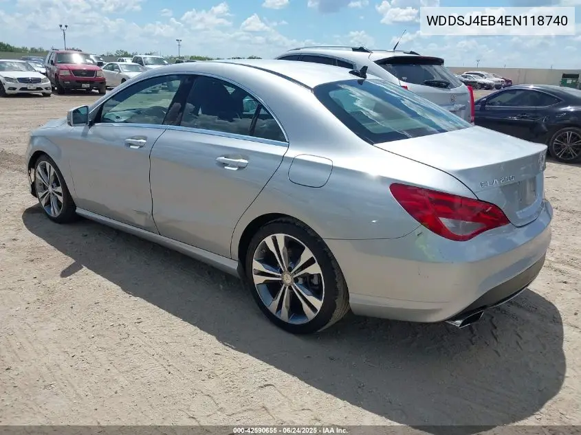 2014 Mercedes-Benz Cla 250 VIN: WDDSJ4EB4EN118740 Lot: 42590655