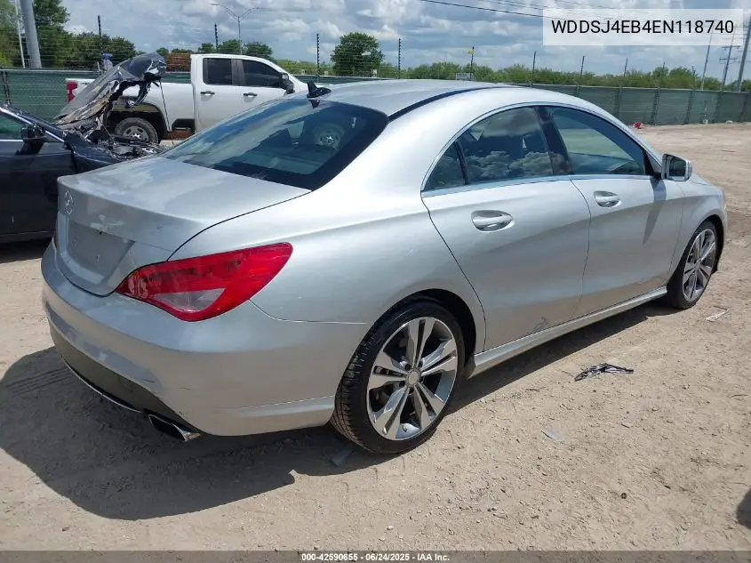 2014 Mercedes-Benz Cla 250 VIN: WDDSJ4EB4EN118740 Lot: 42590655
