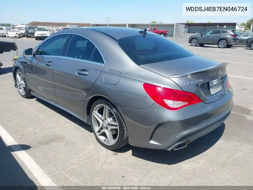 2014 Mercedes-Benz Cla 250 VIN: WDDSJ4EB7EN046724 Lot: 42628790