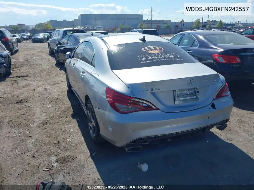 2015 Mercedes-Benz Cla 250 4Matic VIN: WDDSJ4GBXFN242557 Lot: 12323829