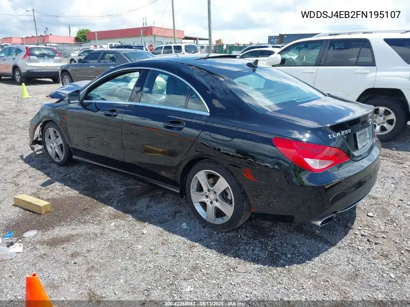 2015 Mercedes-Benz Cla 250 VIN: WDDSJ4EB2FN195107 Lot: 42260063