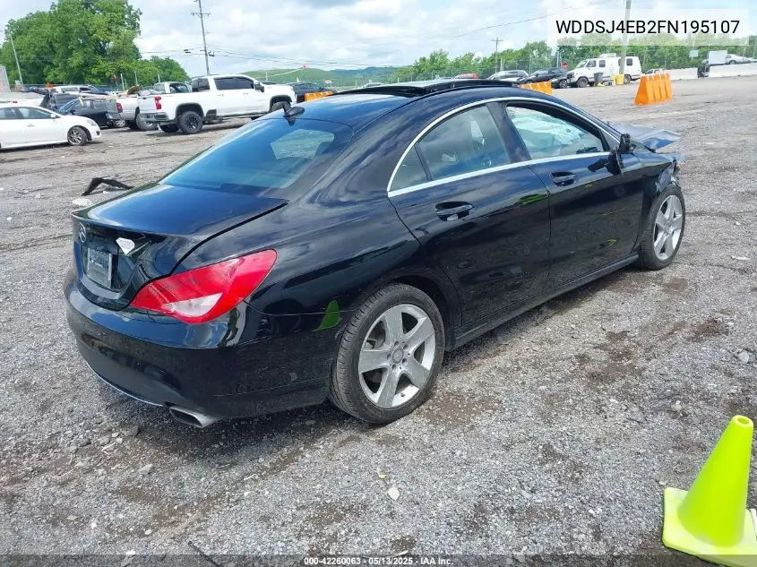 2015 Mercedes-Benz Cla 250 VIN: WDDSJ4EB2FN195107 Lot: 42260063